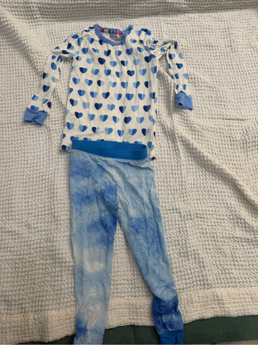Magnetic Me Blue Hearts Pajama Set Size 2T